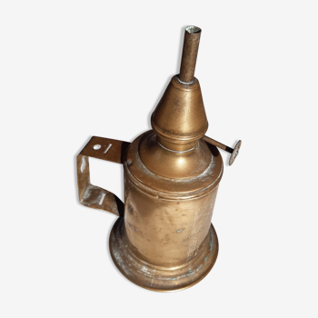 Old brass collector's oil lamp from the Clamfor brand