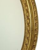 Large Oval Classic Mirror Gold Leaf Baroque Style Flowers 85cm