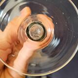 8 old champagne flutes evased blown glass model impossible