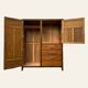 Ancienne armoire scolaire, grand vestiaire Art Déco