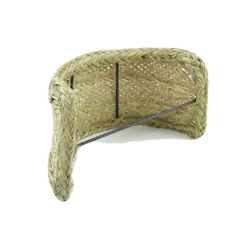 Wall sconce in braided natural fibres