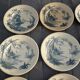 Gien earthenware service, Vues d'Orient model, 21 pieces, late 19th century
