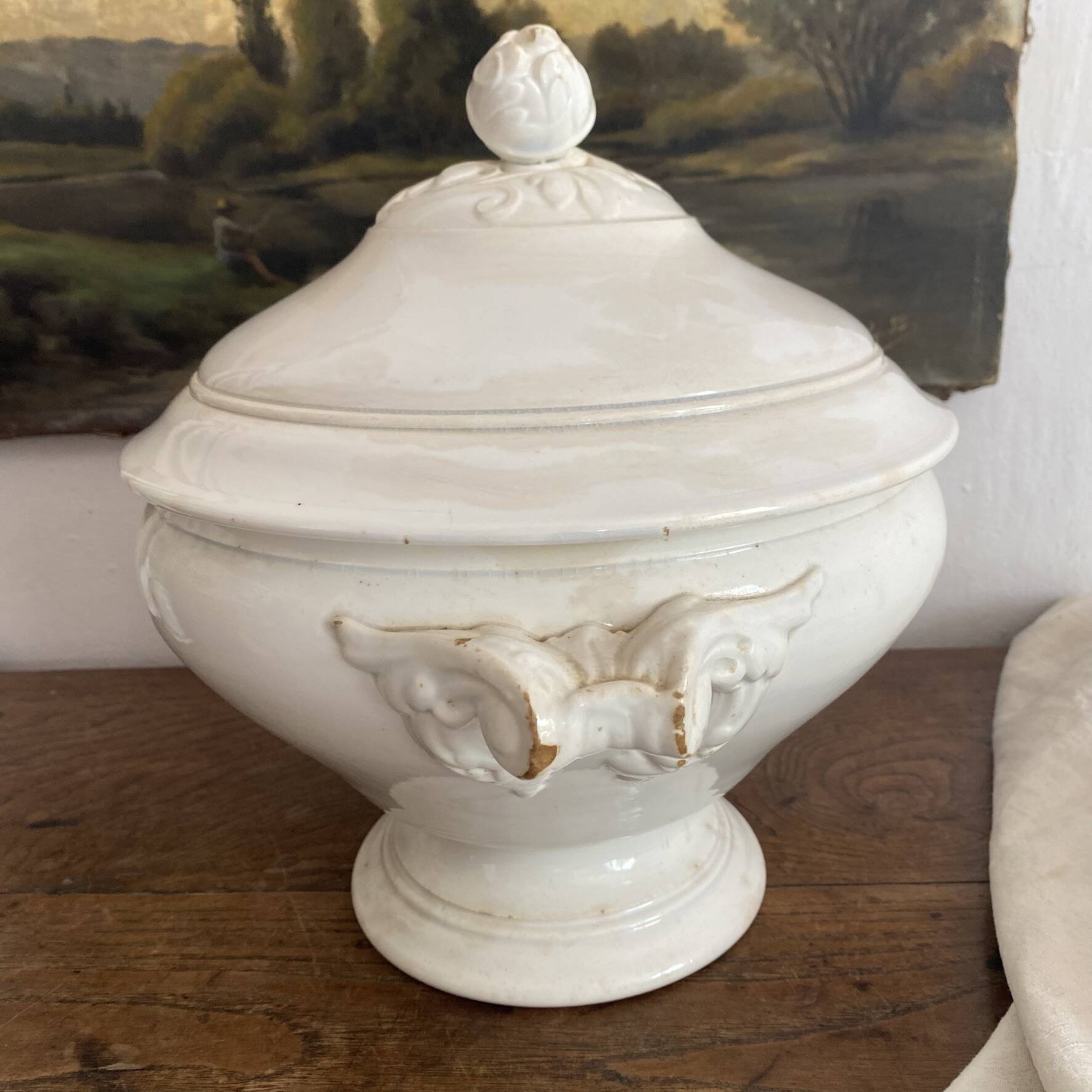 Antique Digoin soup tureen