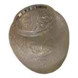 Lalique vase France with deer decorations