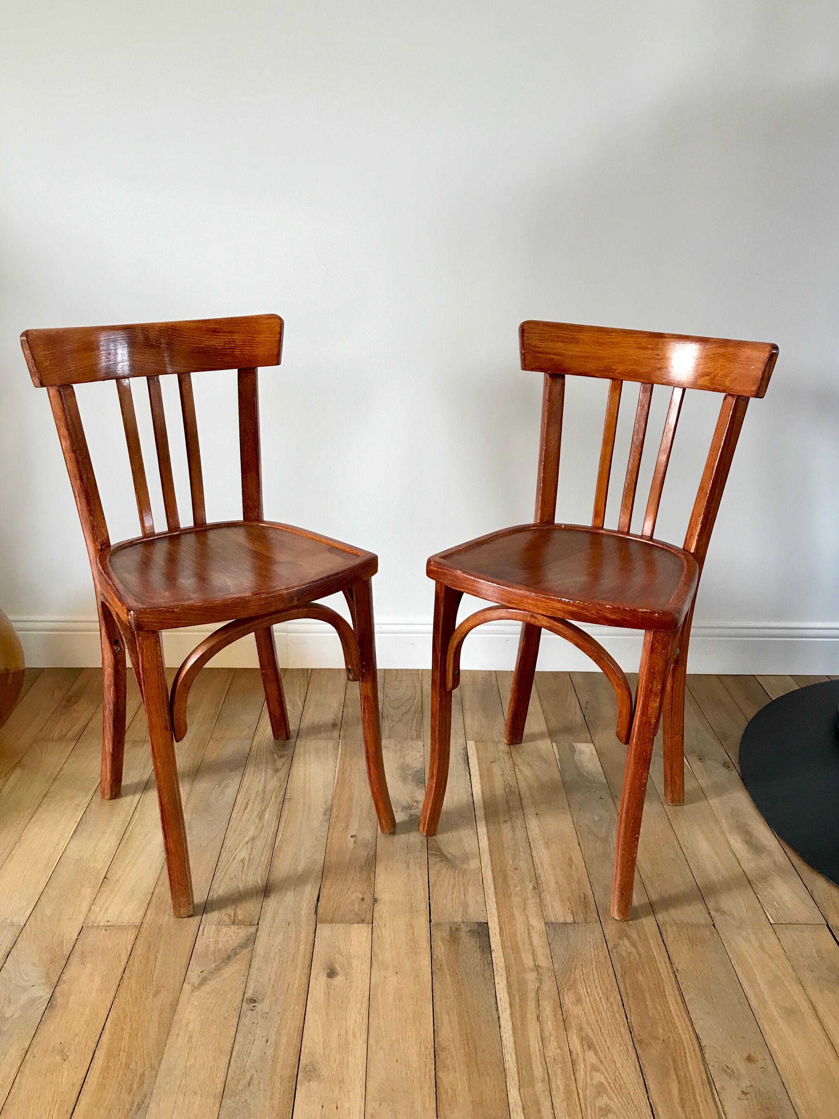 Duo de chaises bistrot Luterma années 30