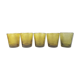 Set de 5 verres de biot vert olive