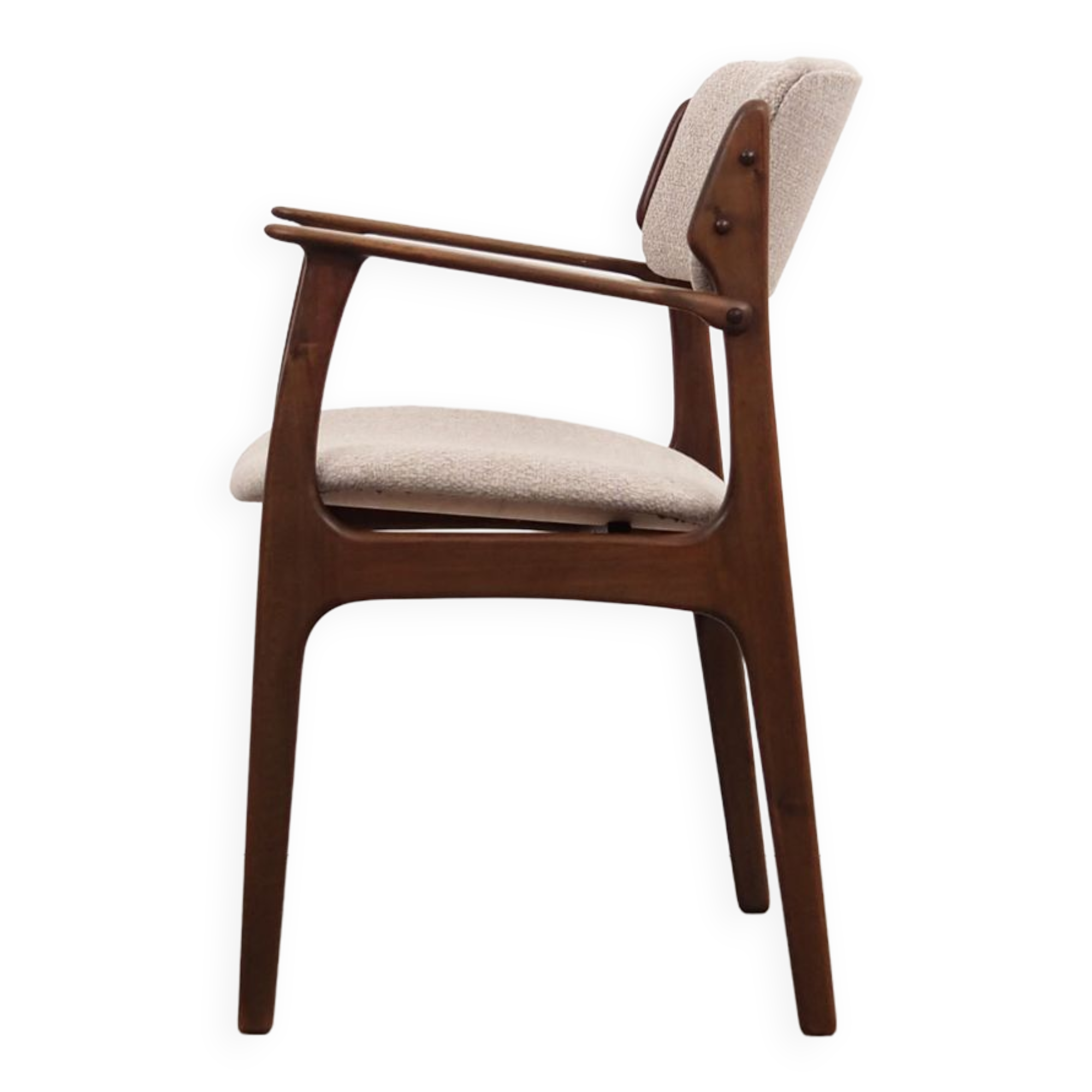 Walnut chairs, Danish design, 1960s, designer: Erik Buch