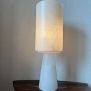 Mid-Century Modernist Spanish Alabaster Table Lamp, 1990s