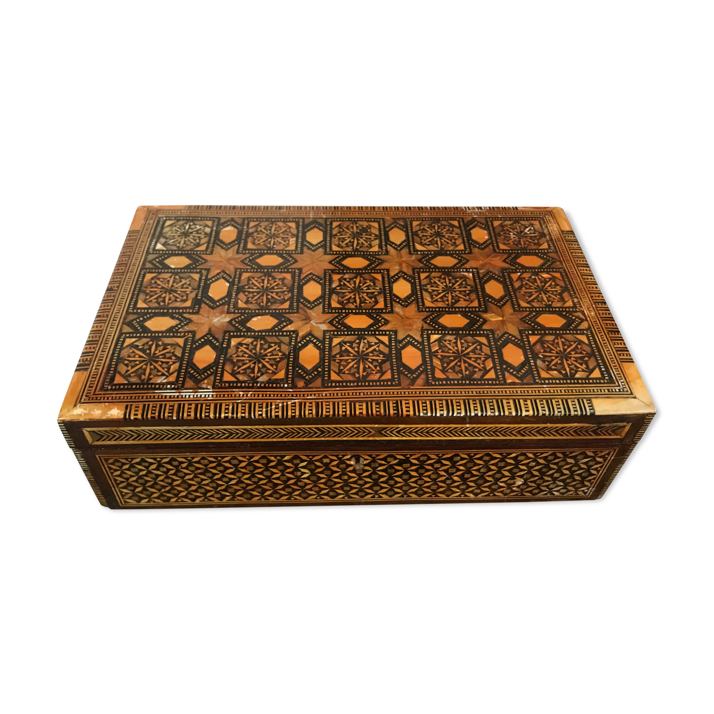 Old box in marquetry