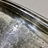 Silver metal handle tray
