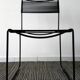 Paire de chaises spaghetti scoubidou noires années 70