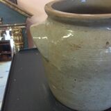 Old sandstone pot of gray color