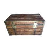 Old trunk in camphier and brass