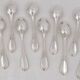 12 mocha spoons, coffee, silver-plated metal Ercuis Lauriers