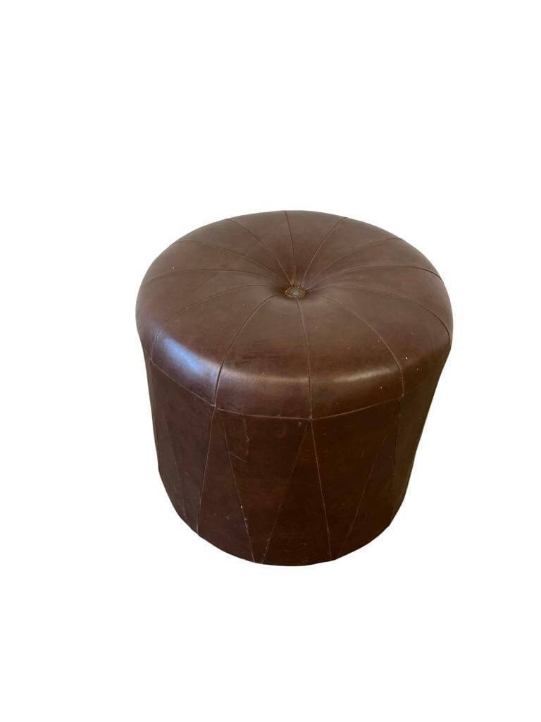 Vintage brown pouf from the 70s