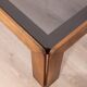 Table vintage années 70 en bois et verre design afra e tobia scarpa