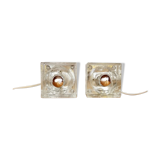 Deux appliques en verre coulé