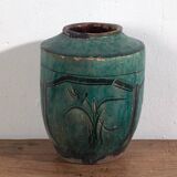 Ancient Chinese vase with octagonal frame (circa 1820) #19