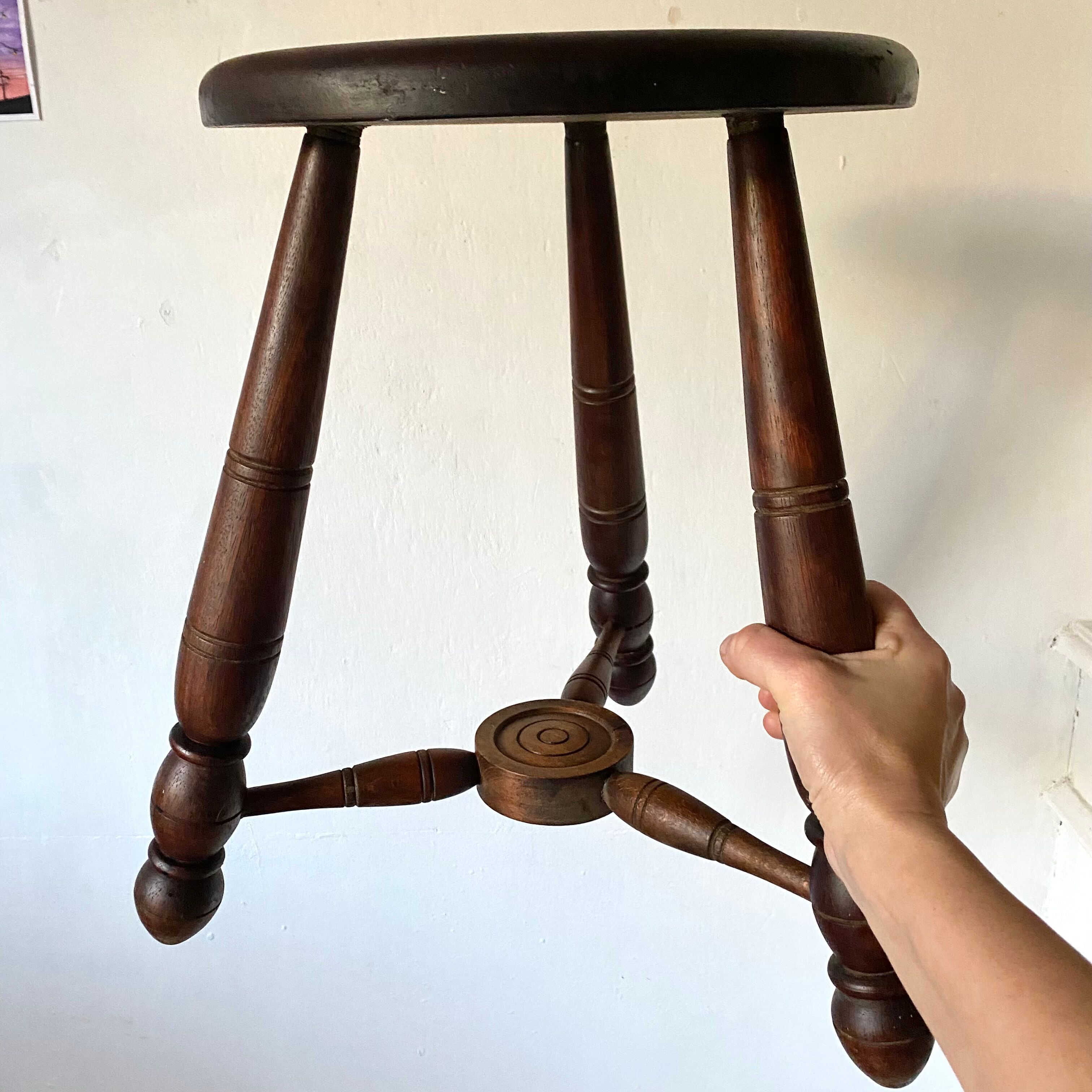 Vintage tripod stool