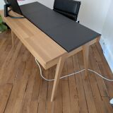 Habitat leather and wood office