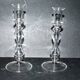 Set of 2 vintage blown glass candle holders