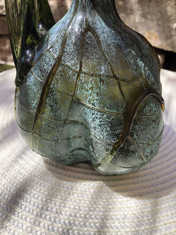 Soliflore  art deco soufflée main