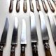 18 Wiskemann table knives in horn