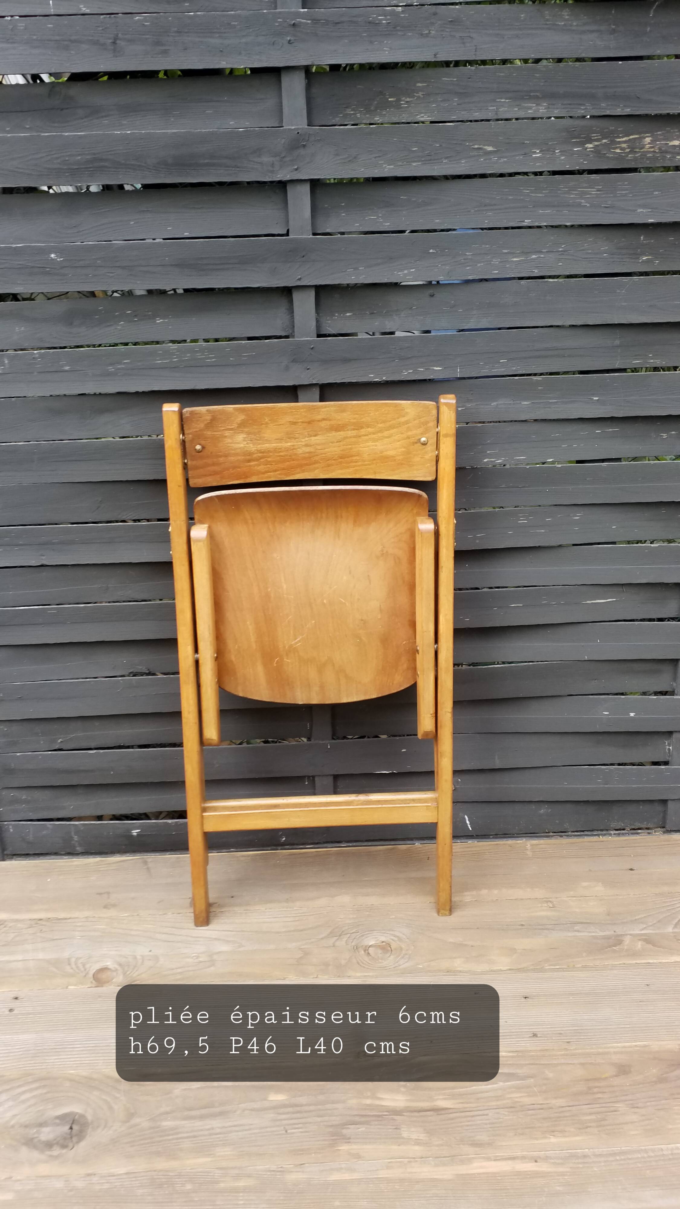 Chaise pliante mid century