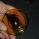 Vintage 70s glasses with amber block feet