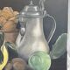 Oil on canvas, still life with fruit