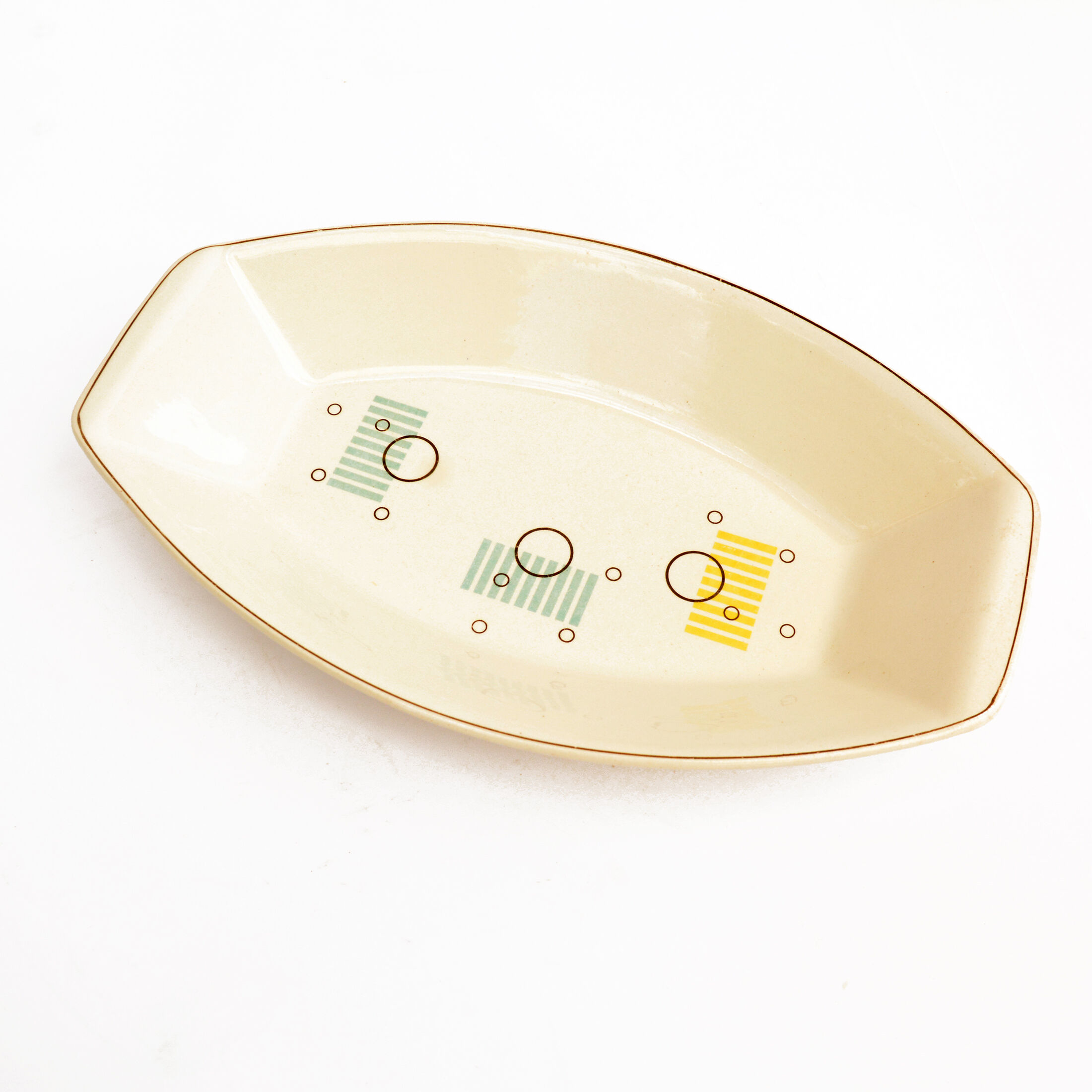 1950s opart, platter, bowl VEB Steingutwerk Torgau, Germany