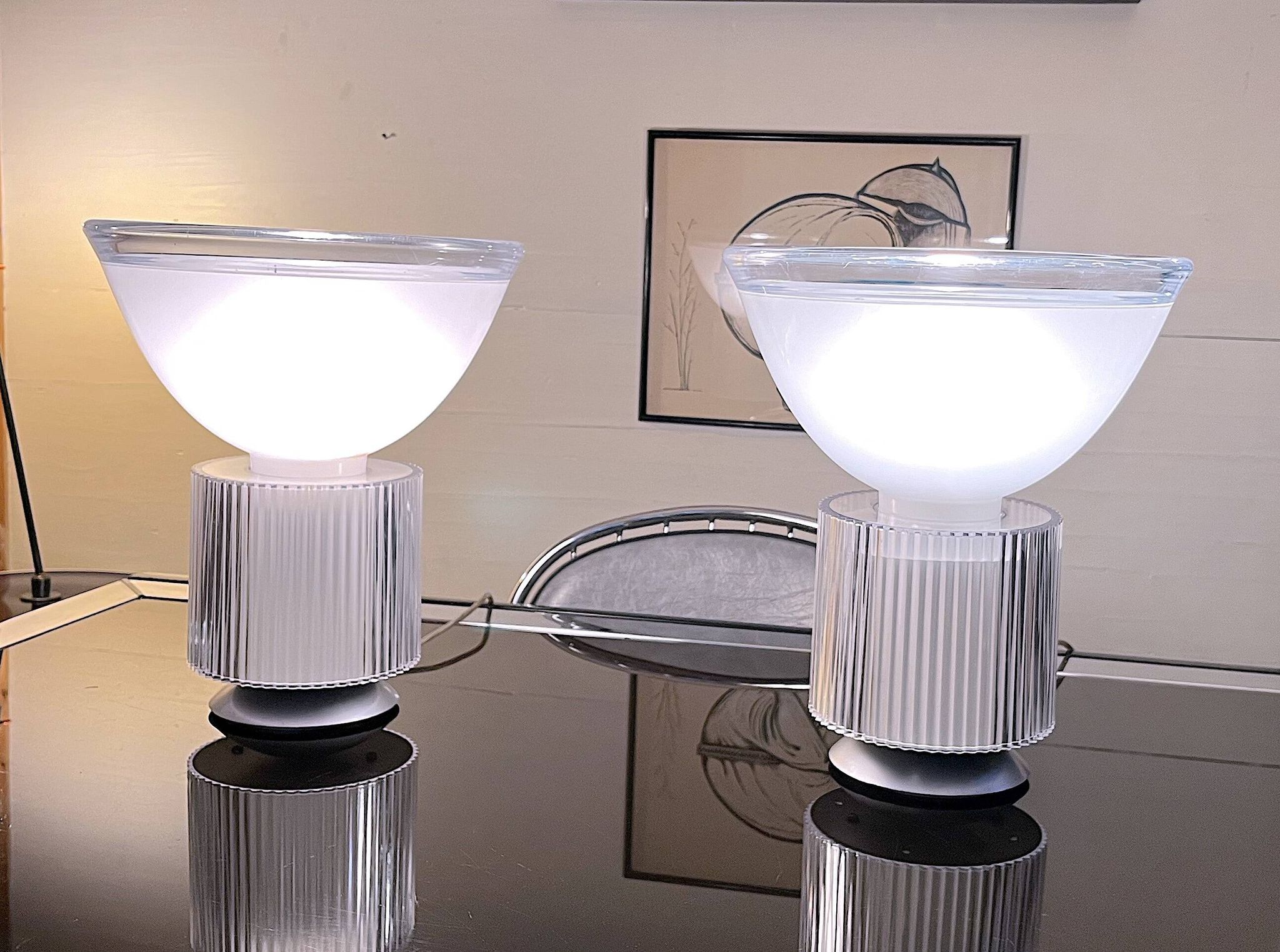 Iguzzini by Massimo Vignelli, table lamp, lucite metal, Italy 1980