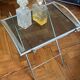 Nickel-plated metal dessert trolley