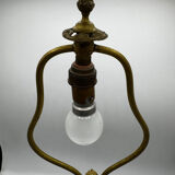 Antique lamp known as a lyre in bronze and marble from the late 19th century.