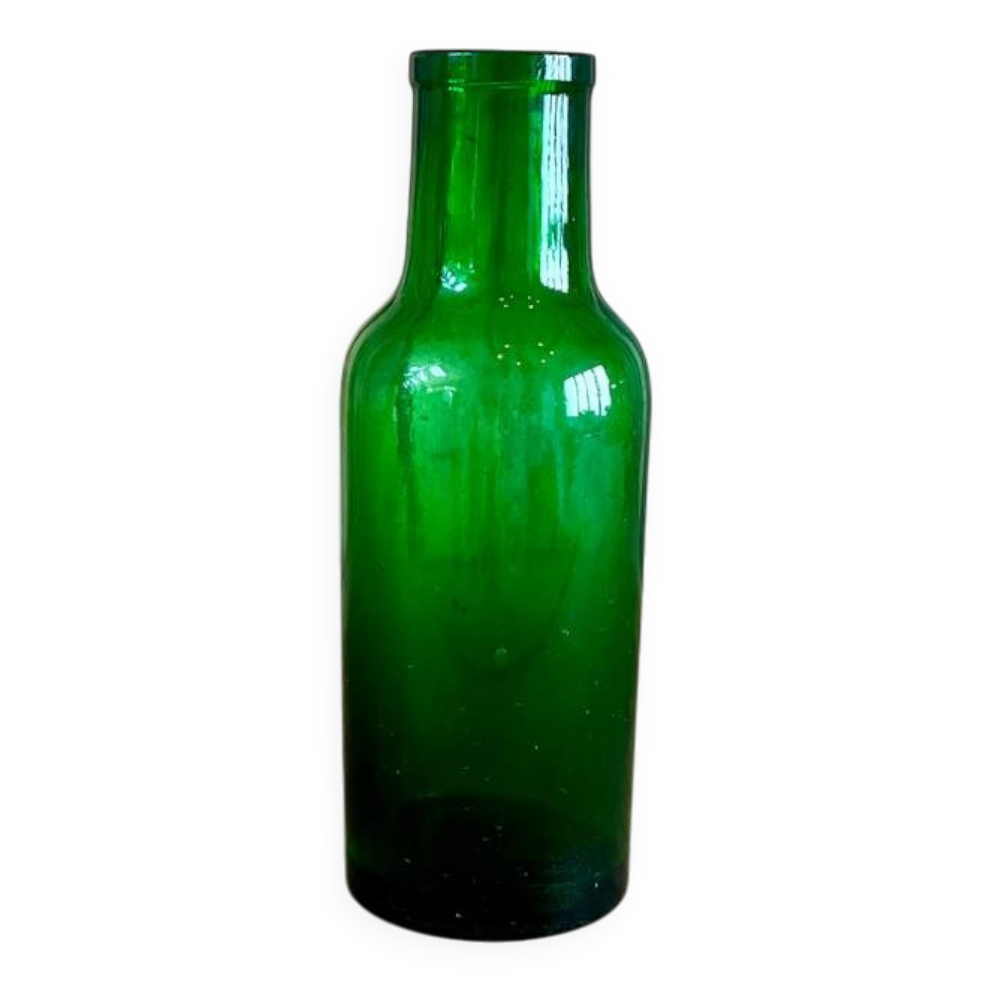 Vase en verre vert