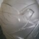 Art Deco vase in molded glass with swallow decorations