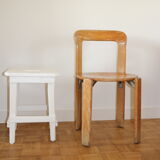 Handcrafted white oak stool
