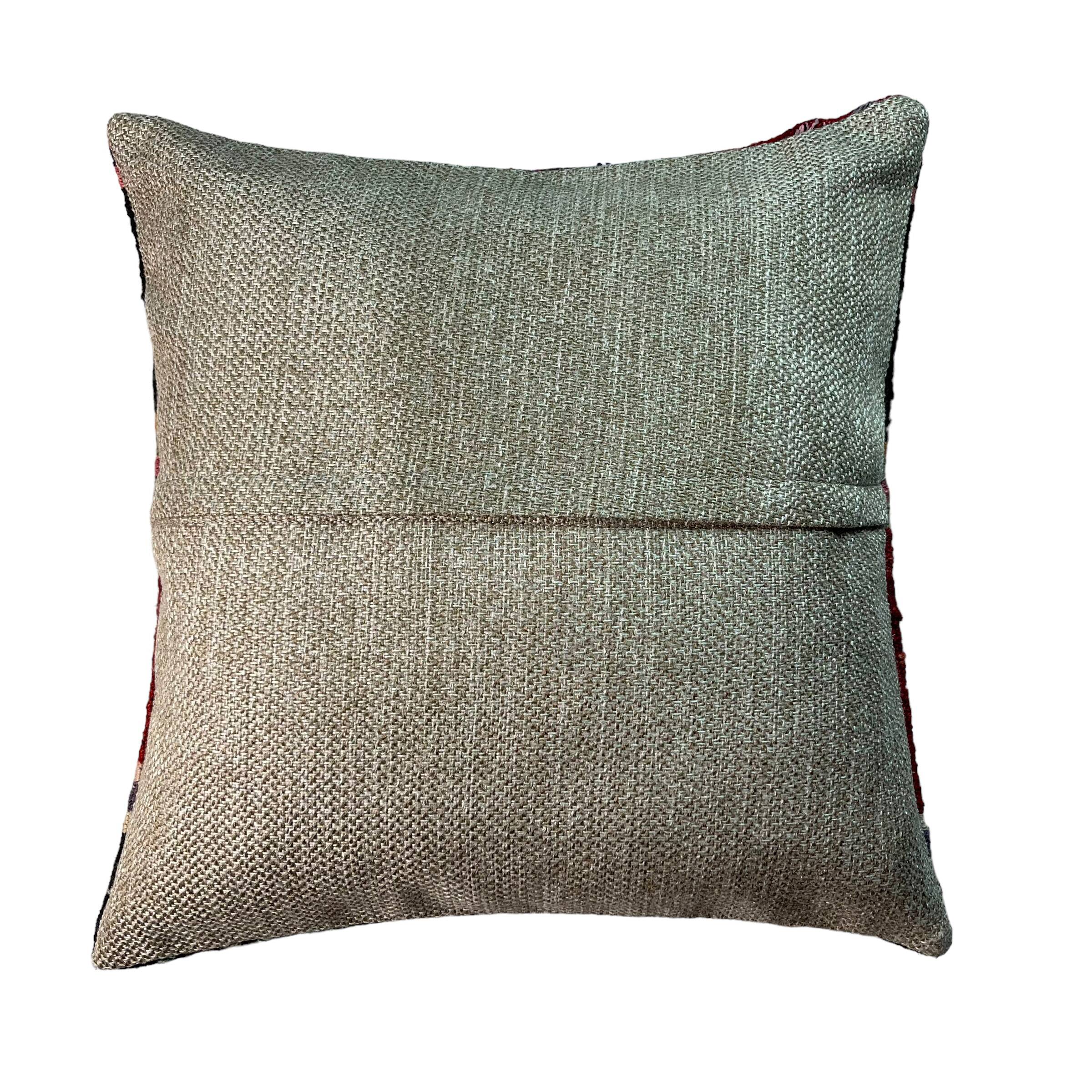 VINTAGE TURKISH KILIM CUSHION COVER , 45 X 45 CM