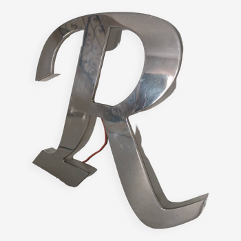 LED stainless steel letter R