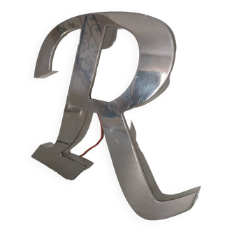 LED stainless steel letter R