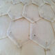 Vintage capiz shell chandelier, antique light fixture.
