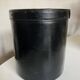 Black leather desk wastebasket, 1960