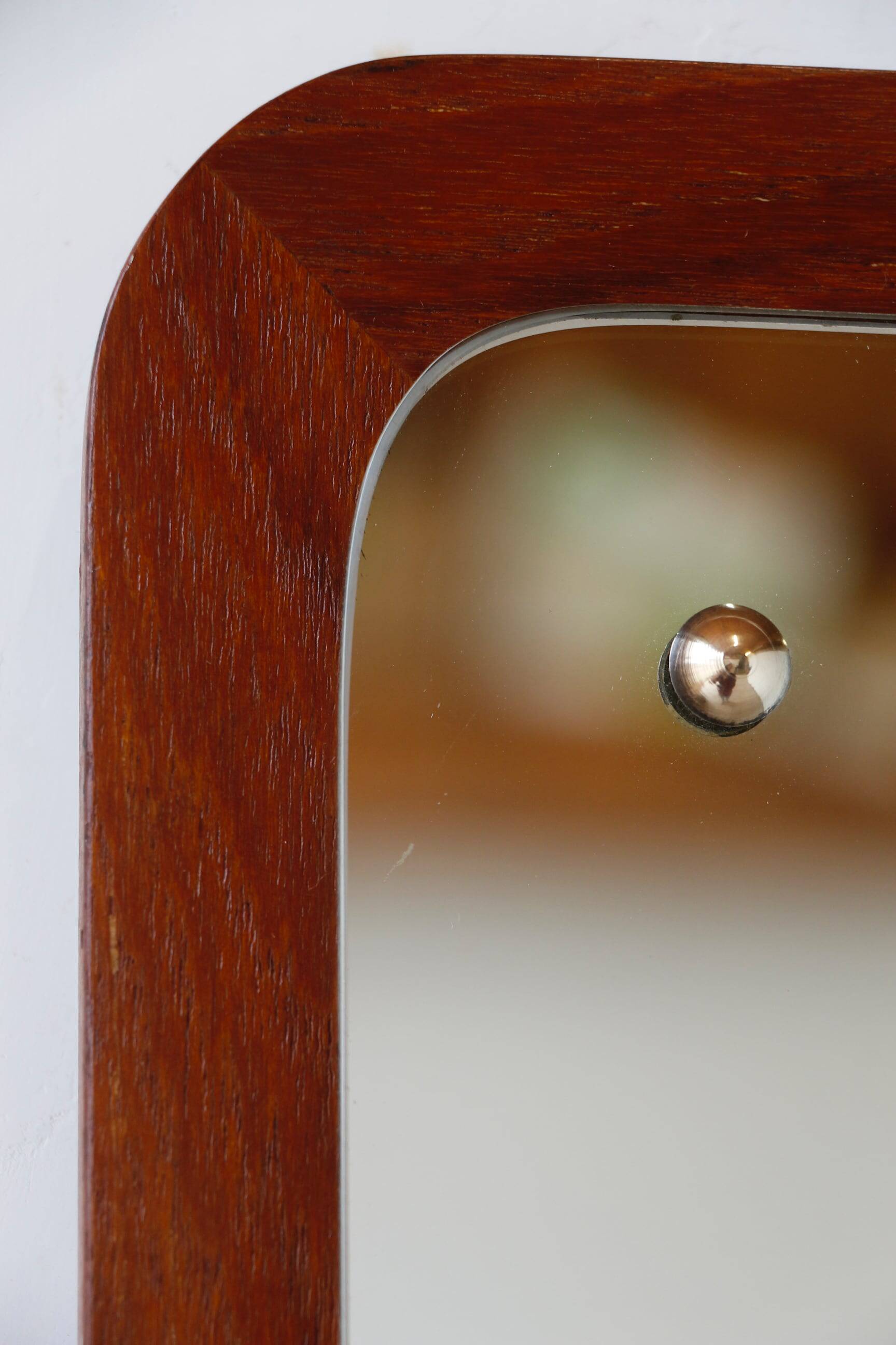 Miroir scandinave vintage en teck – Années 60