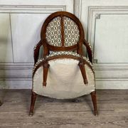 Pair Of Louis XVI Armchairs In Carved Wood, 18th Century