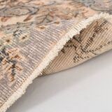 3x7 Cream & Brown Oriental Vintage Rug, 108x207Cm