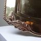 Small vintage brass tray with a floral design, Louis XVI style.