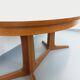 Vintage oval dining table Baumann from the 60s and 70s in teak with extension.