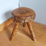 Brutalist tripod cowherd stool