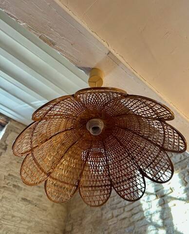 Relux Italy wicker flower pendant light