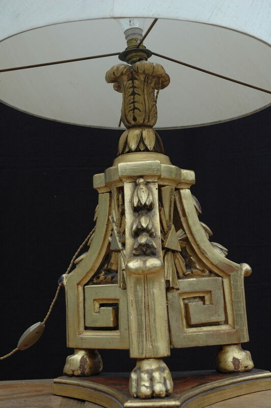 Lamp wooden golden year 60